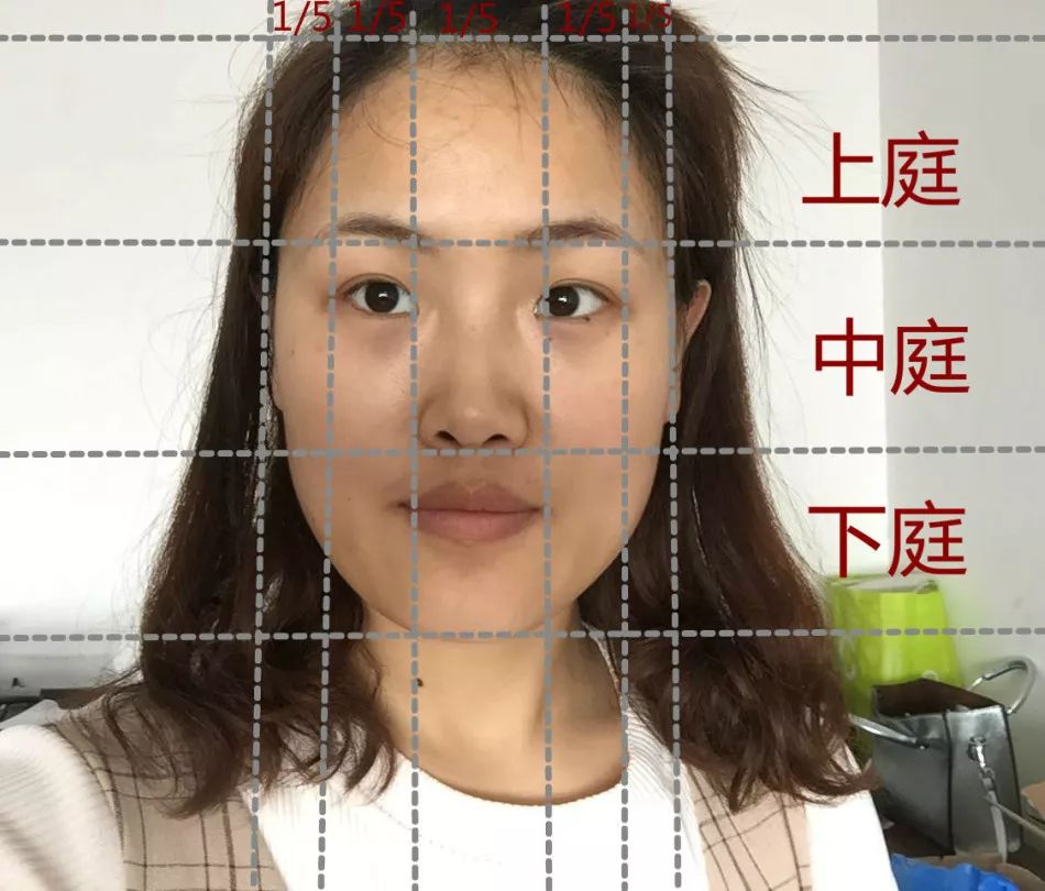 仙女1号的三庭比例不太好,下庭长,下颚骨比较宽大,显得脸大,可以通过