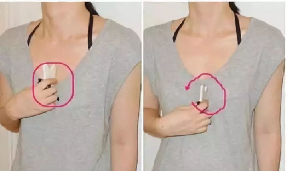 一般是从胸前一直刮到中间,然后从腋下往下腰刮,简直下去不仅胸部皮肤