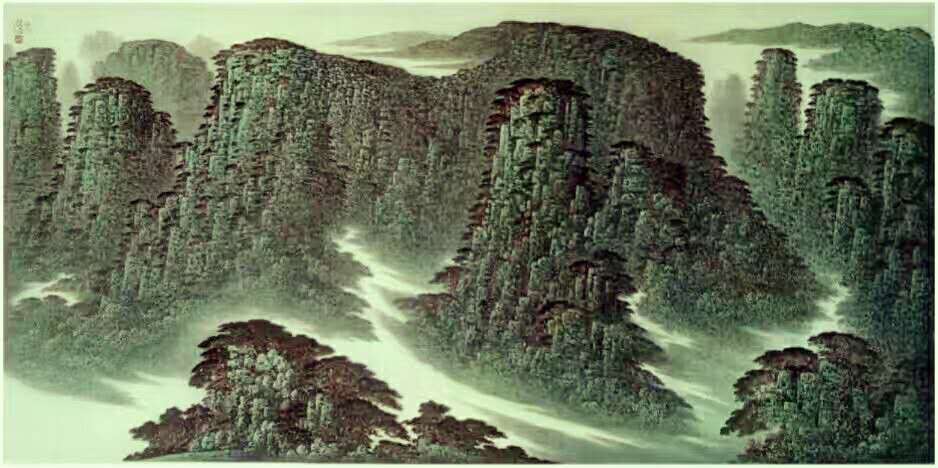 画家张论在山水画作中坚持意境和意象的统一