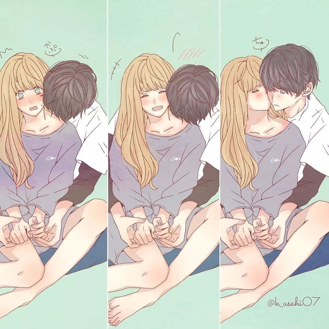 还是日本插画师们会玩,把情侣那些污污的小日常,都画得淋漓尽致!