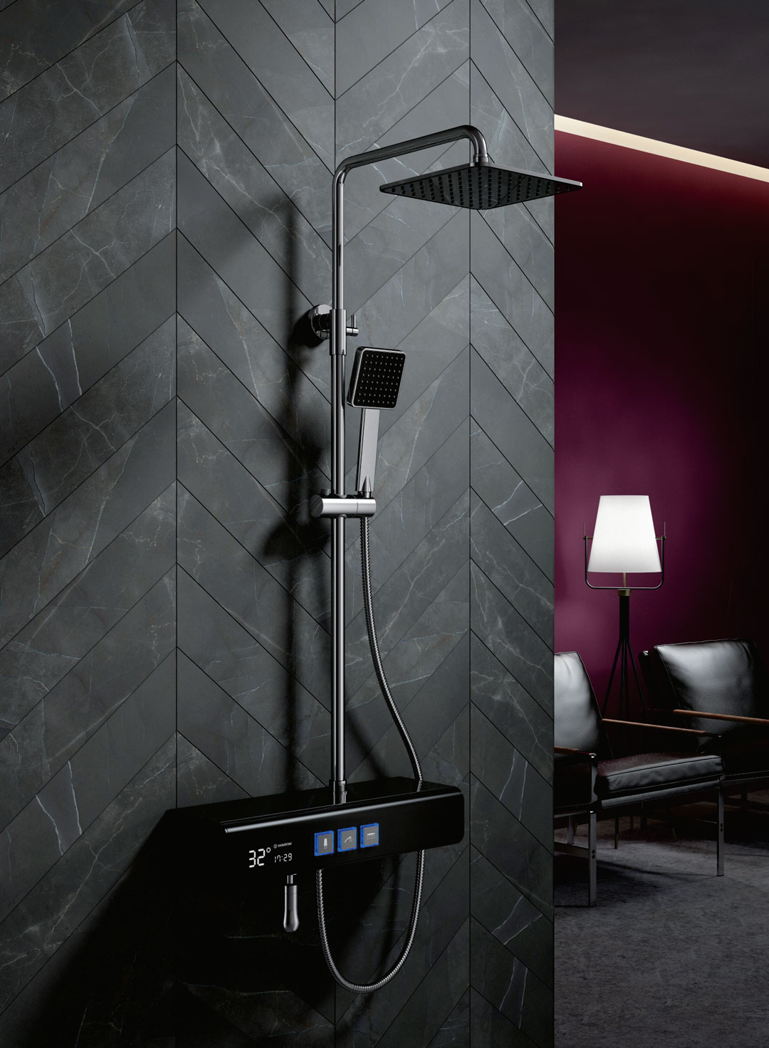 淋漓尽致,天然沐浴丨汉逊智能花洒系列让您尽享淋浴时光