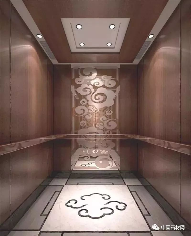 酒店电梯大理石拼花设计及装饰案例