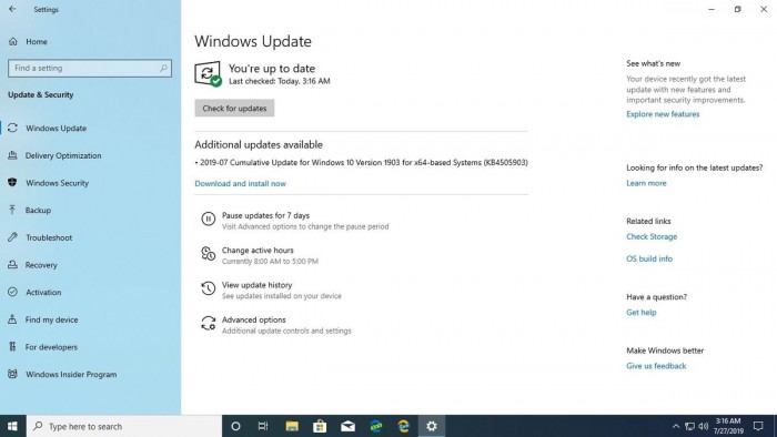 Win10 Build 18362.267发布：修复Windows Hello面部识别错误