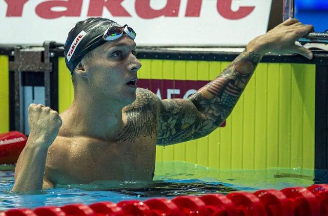 男子100米蝶泳半决赛,美国名将德雷塞尔表现出色,他以49秒50排名首位