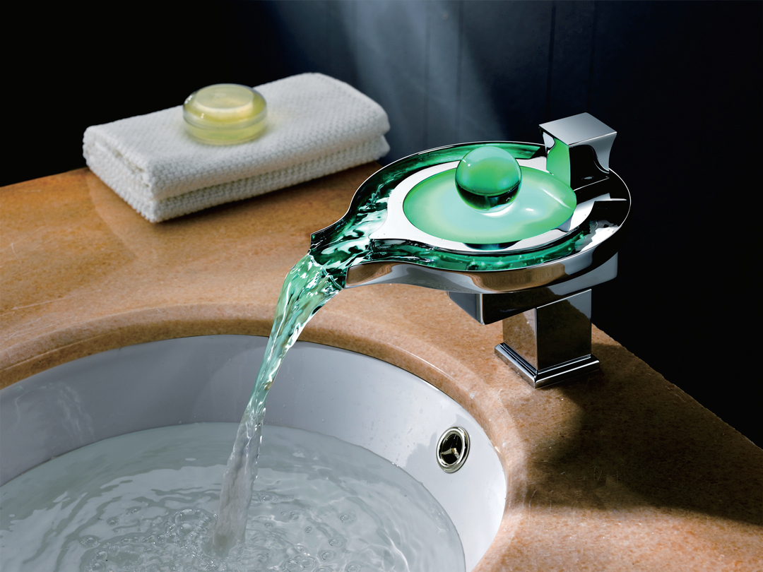 见色知温点滴关怀丨汉逊led变色水龙头系列幻彩登场