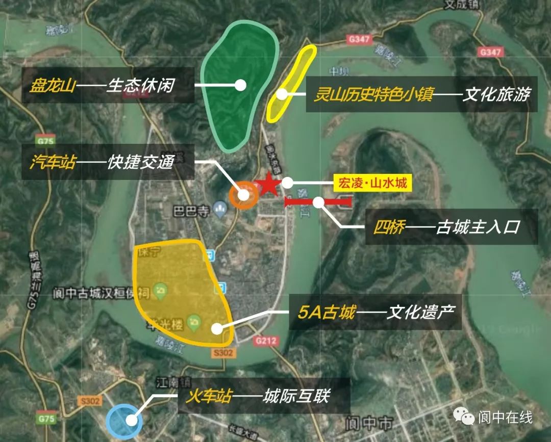 阆中江与城周边规划图片