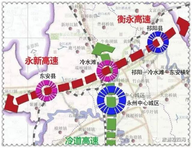 路线往西南延伸,经黄华桥(上跨g322),洲市乡北侧,谭子山镇南侧,泉湖镇