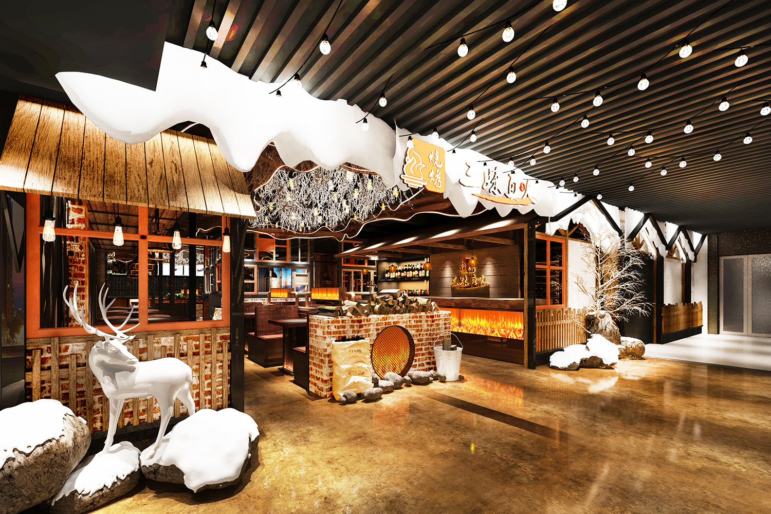 花万里餐饮设计三妹真火空间设计纪实