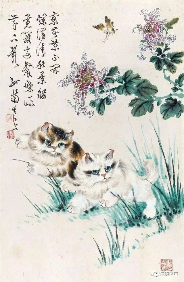 著名画家孙菊生传神力作猫的世界