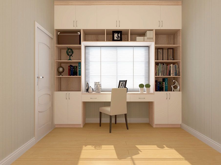 只要有足够的利用空间,稍加设计就能实现一张工作台