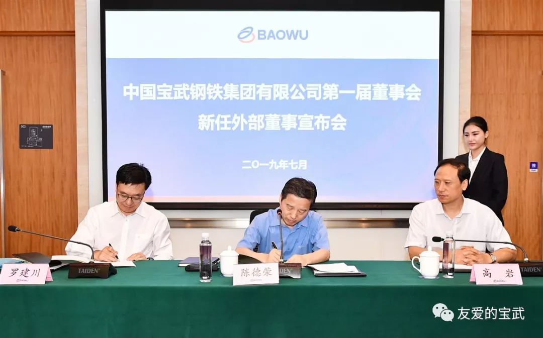 国务院国资委宣布罗建川出任中国宝武外部董事