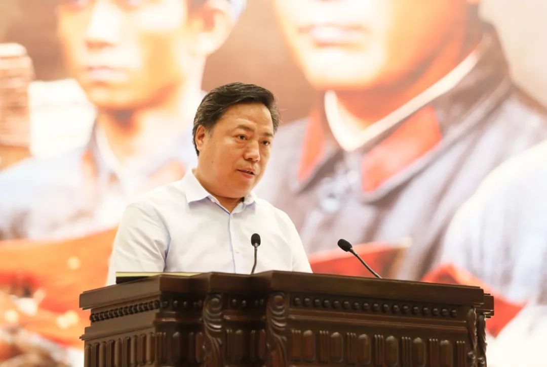 河北省电影局局长刘绍勇现场致辞八一电影制片厂厂长曾祥辉现场致辞