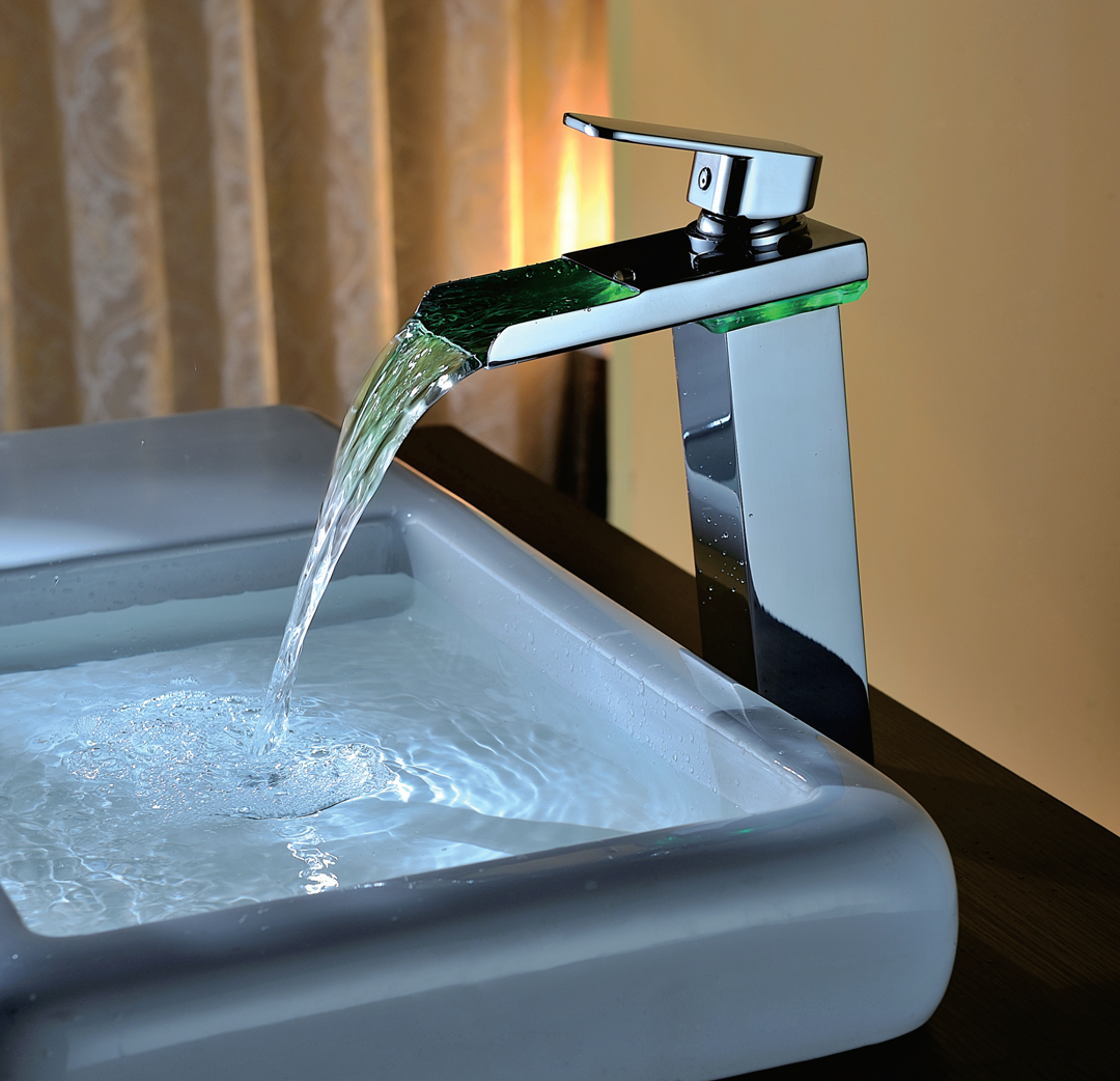 见色知温,点滴关怀丨汉逊led变色水龙头系列幻彩登场_颜色