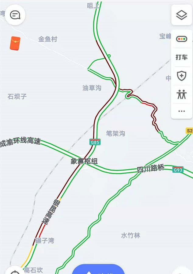 银昆高速陕西段地图图片