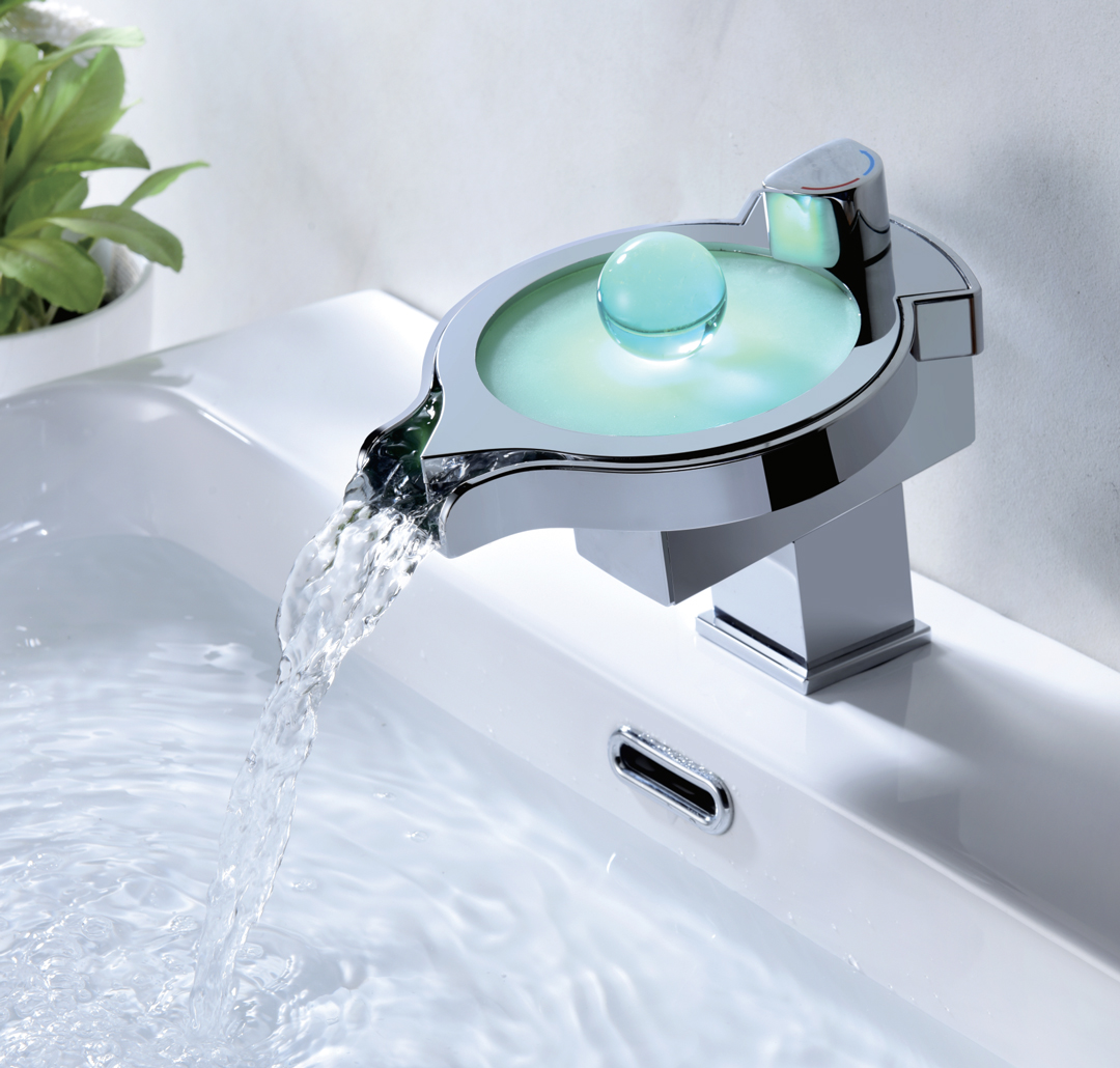 见色知温点滴关怀丨汉逊led变色水龙头系列幻彩登场