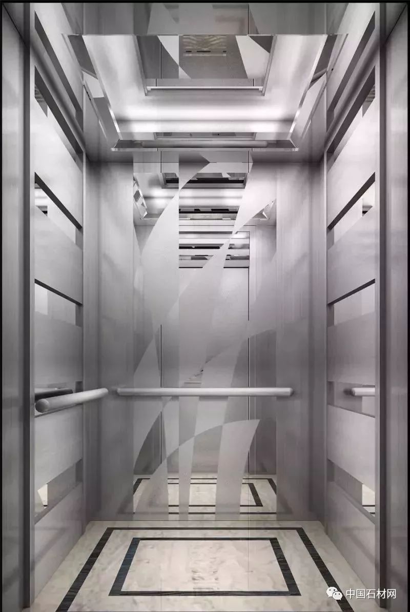 酒店电梯大理石拼花设计及装饰案例