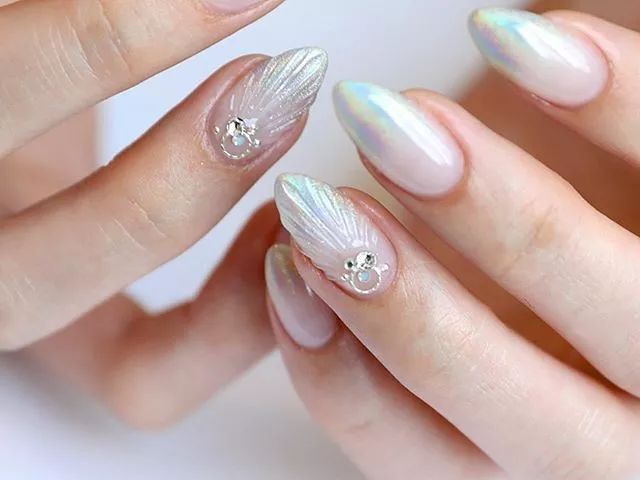 夏天做人鱼贝壳甲太好看啦