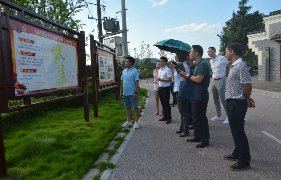 市委组织部调研组到我镇调研旅游红色驿站建设工作