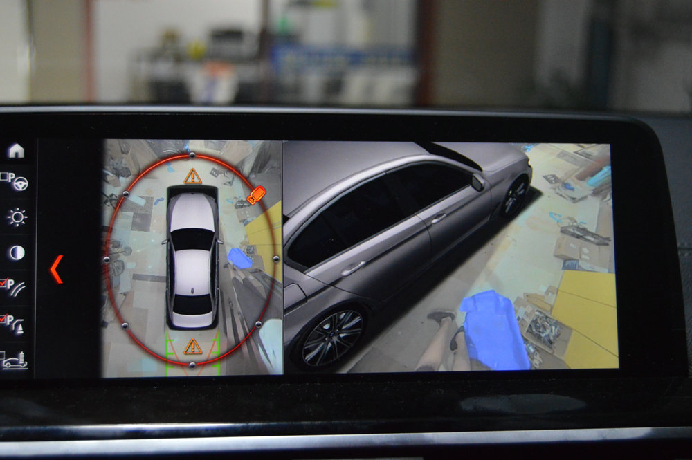 青岛宝马x3加装360倒车影像观看汽车四周360度全景融合超宽视角