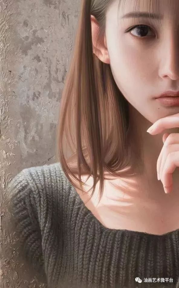 日本超写实绘画第一人冈靖知笔下的优雅少女