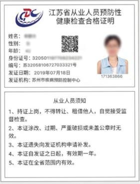 苏州外卖小哥健康证可以随意买付30元10分钟拿证