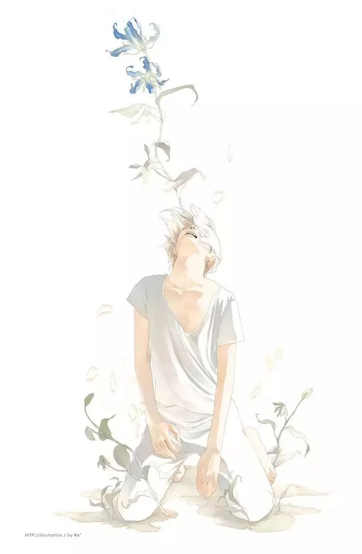 日本插画师笔下的帅气少年明丽又孤独如梦境一般