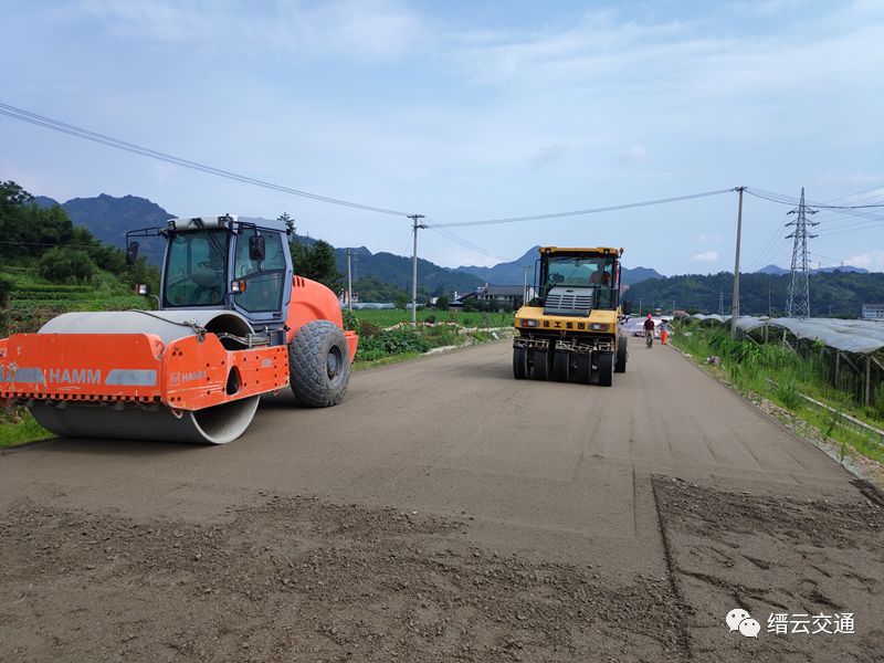 缙云县金谷至方溪道路工程一周动态_施工