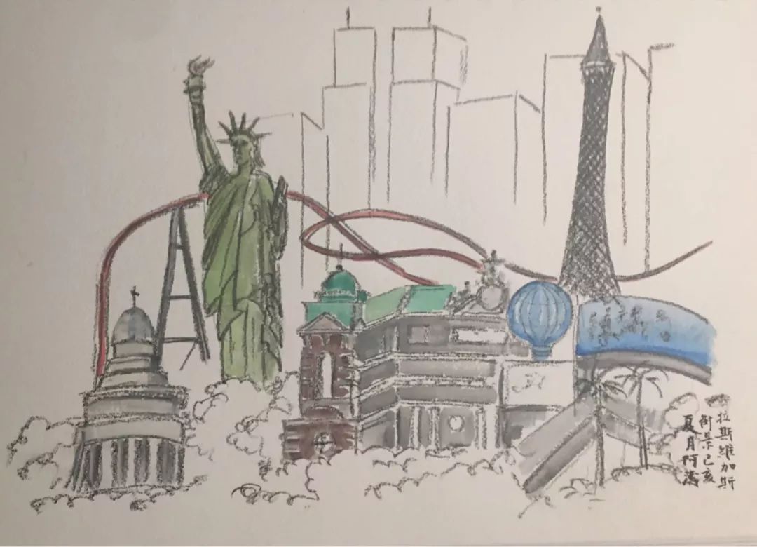 胡佛水坝,孕育了新兴的城市拉斯维加斯,可以说是拉斯维加斯之母.