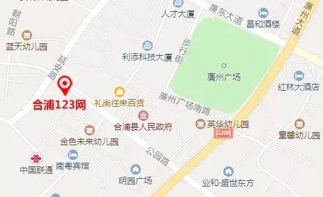 合浦廉州镇地图全景图片