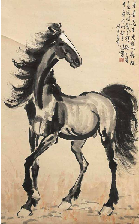 2012年 北京隆荣春拍徐悲鸿的 《春山十骏图》1.05亿 !