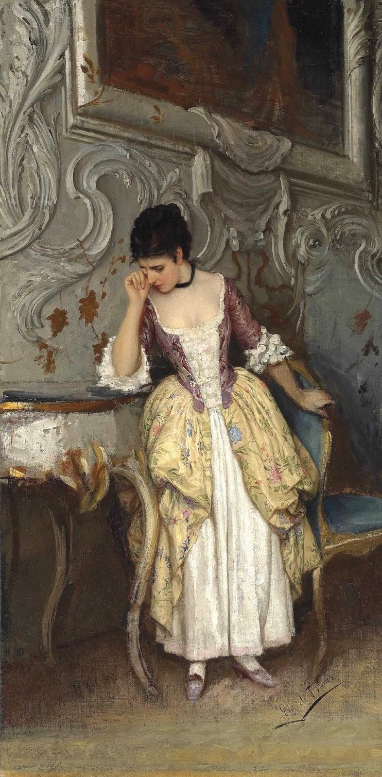 意大利著名画家尤金·布拉斯,19世纪末欧洲平民阶层人物油画欣赏