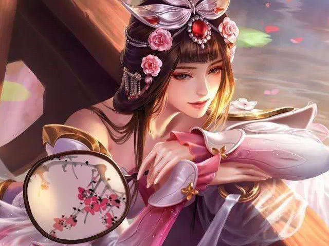 武器的,他们的扇子一个比一个伤害高,图片中的甄姬虽然手里也拿着扇子