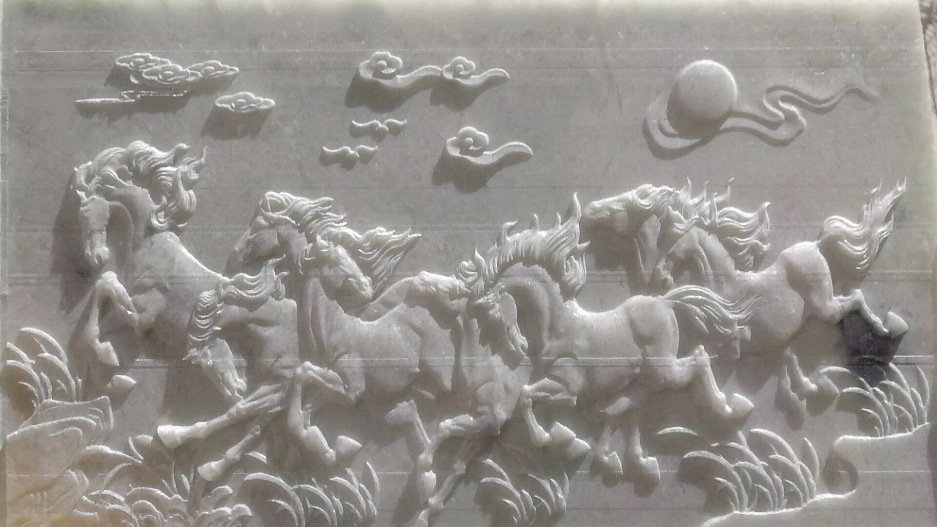 大橙子八骏图设计雕刻记录 先做图后面一步一步看雕刻出成品过程.