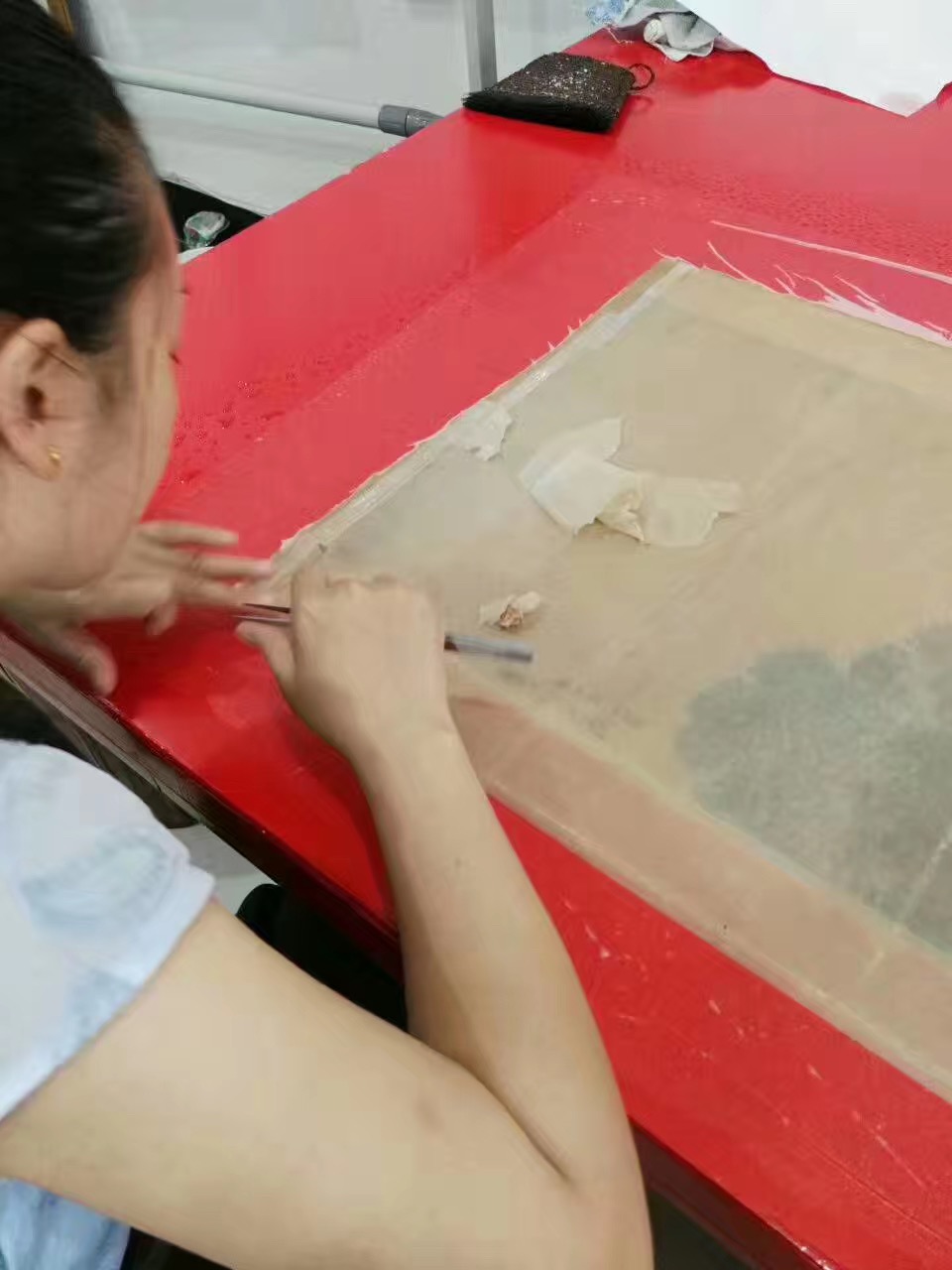 水墨世界字画装裱揭秘手工字画修复全过程内有图片