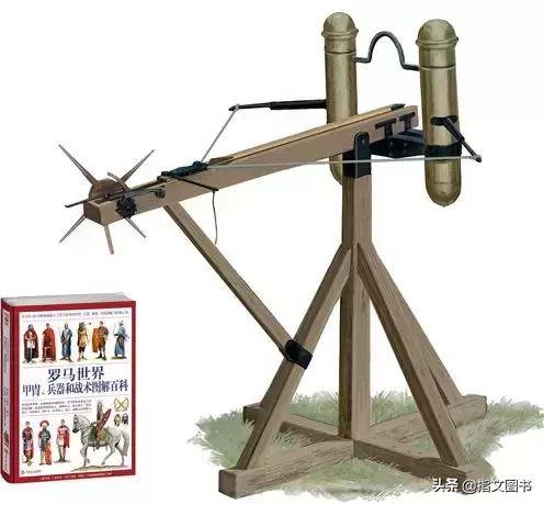 它使用绞盘上弦,体积小到足以部署在营地墙垛上.