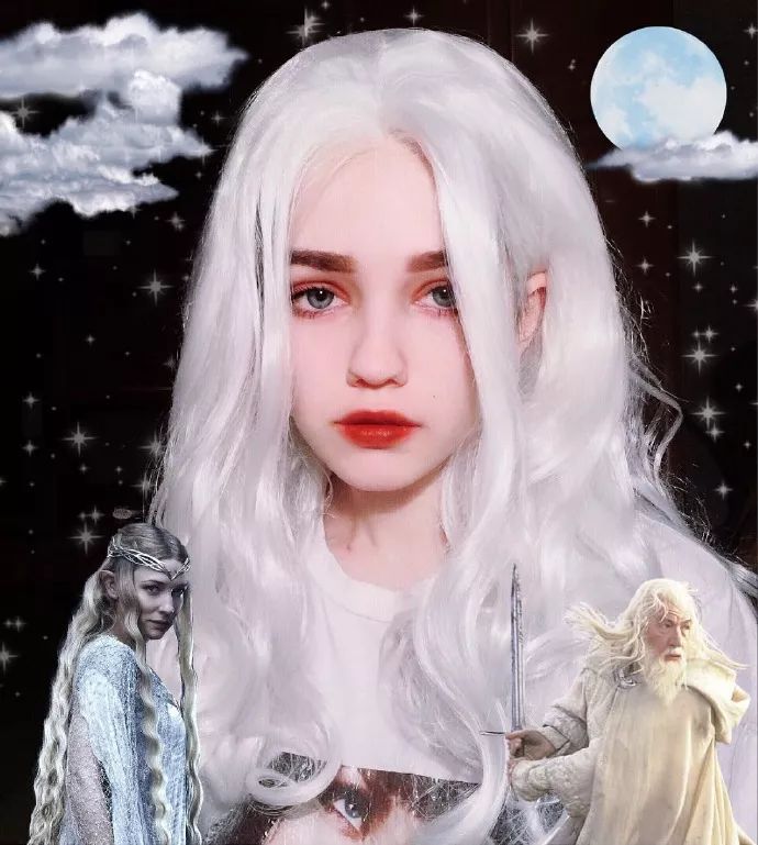 长一张精灵脸的俄罗斯少女都拜倒在她的彩虹眼影和神仙发色