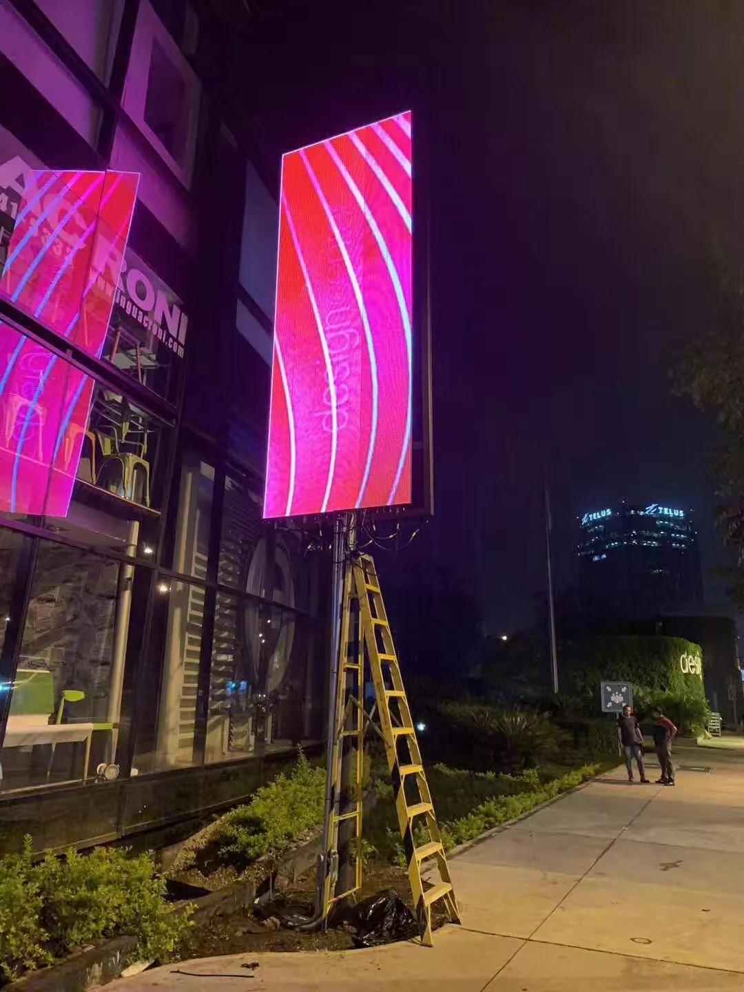 科鑫光电可折叠led巨幕屏改造危地马拉路灯广告展示