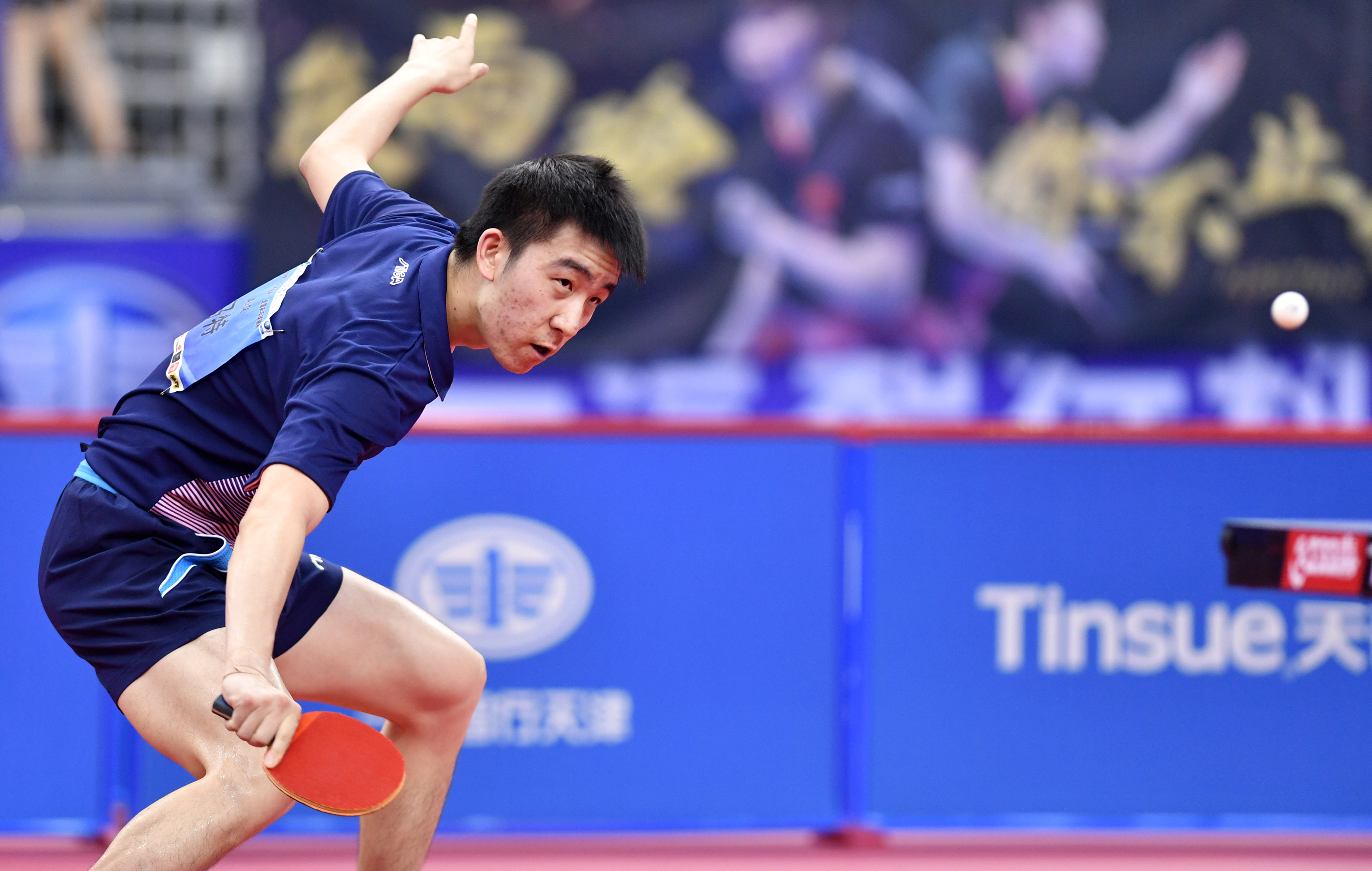 新华社记者李然摄当日,在天津武清举行的2019年全国乒乓球锦标赛男子