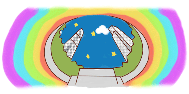 在童话世界里,把广州东塔西塔都装进万花筒,仿佛将整个cbd都尽收眼帘.