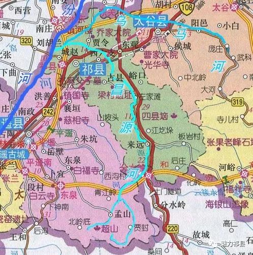 山西省祁县地图高清图片