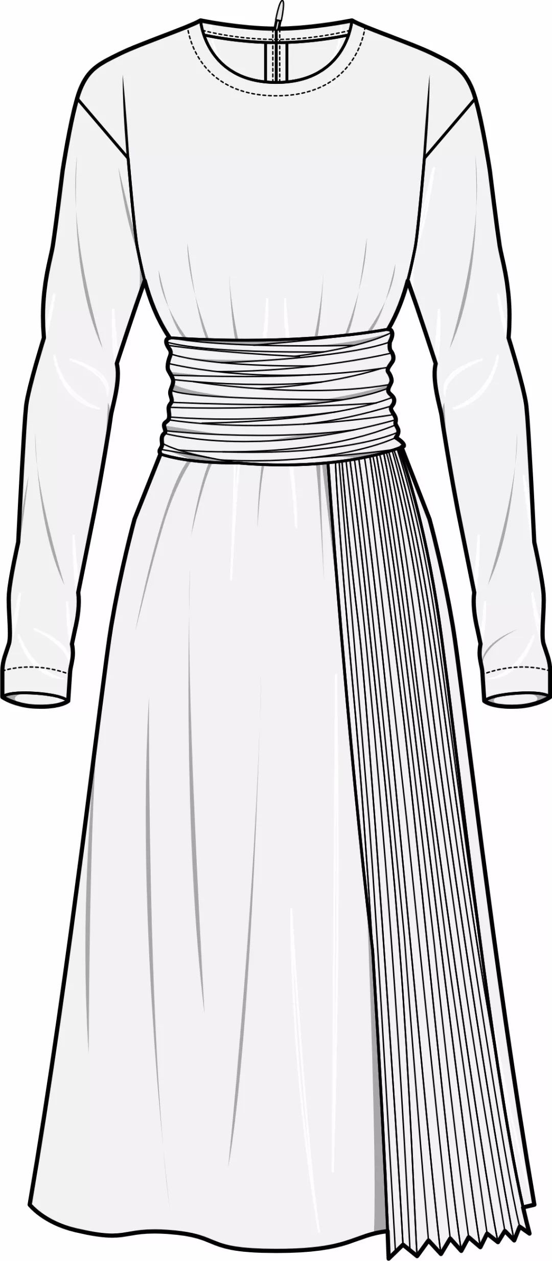 150例服装款式图线稿模板拿去参考