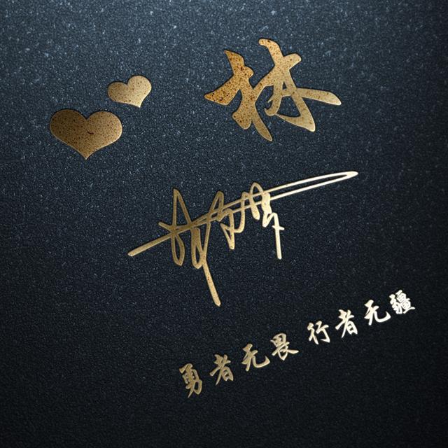 微信姓氏头像20张黑金商务经典连笔签名你留言姓名我来设计