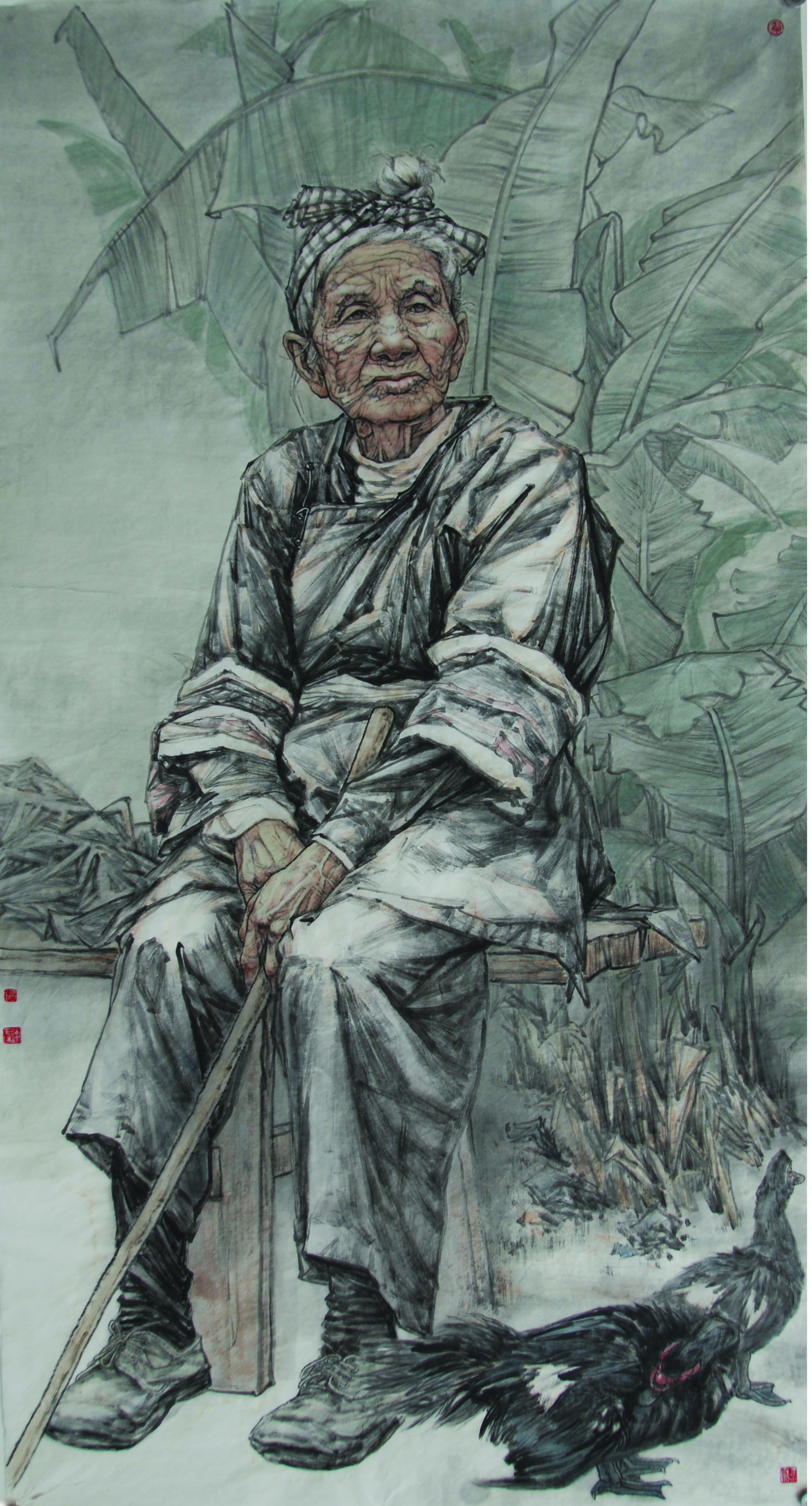 中国画名家——画家刘艺青人物画欣赏