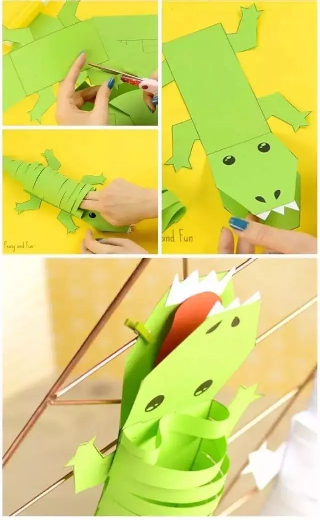 中的彩色卡纸,把它剪成条状,看看这些小纸条能做一些什么有趣的手工呢