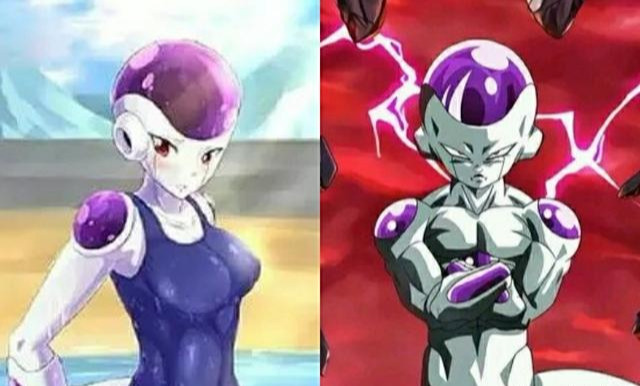 原创龙珠悟空娘化前后对比最性感的是弗利萨我却选择沙鲁