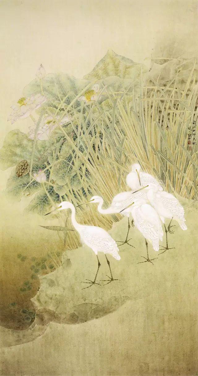 张贤明工笔花鸟作品欣赏