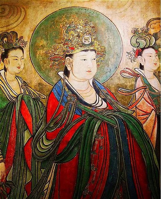 图为:复原的西王母壁画面对质疑,王义强认为钥匙有两把,谁能认定古画