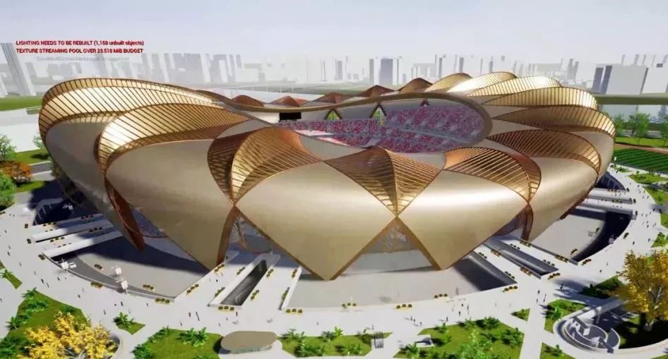 兰州奥体中心体育场外观(效果图)△体育场内景(效果图)△综合体育馆