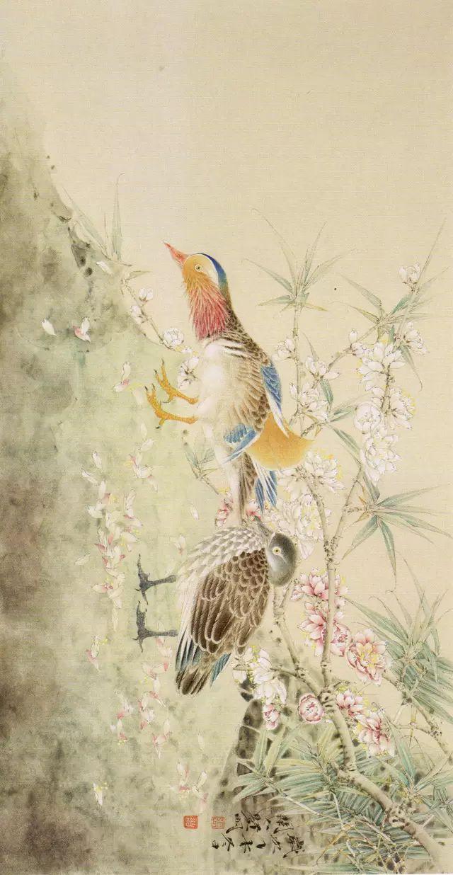 张贤明工笔花鸟作品欣赏