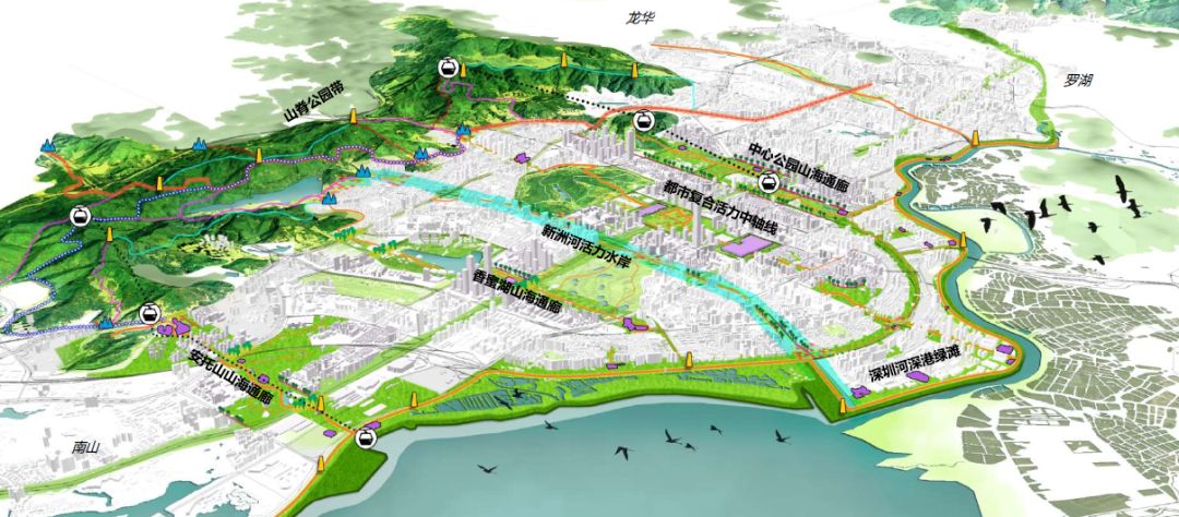 未来缆车直达安托山观景台福田整体城市设计规划曝光